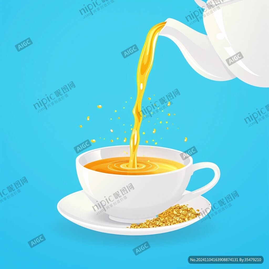 大麦茶插画