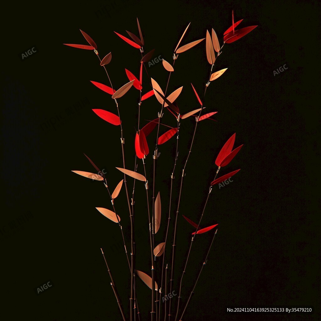 黑背景上的芦苇