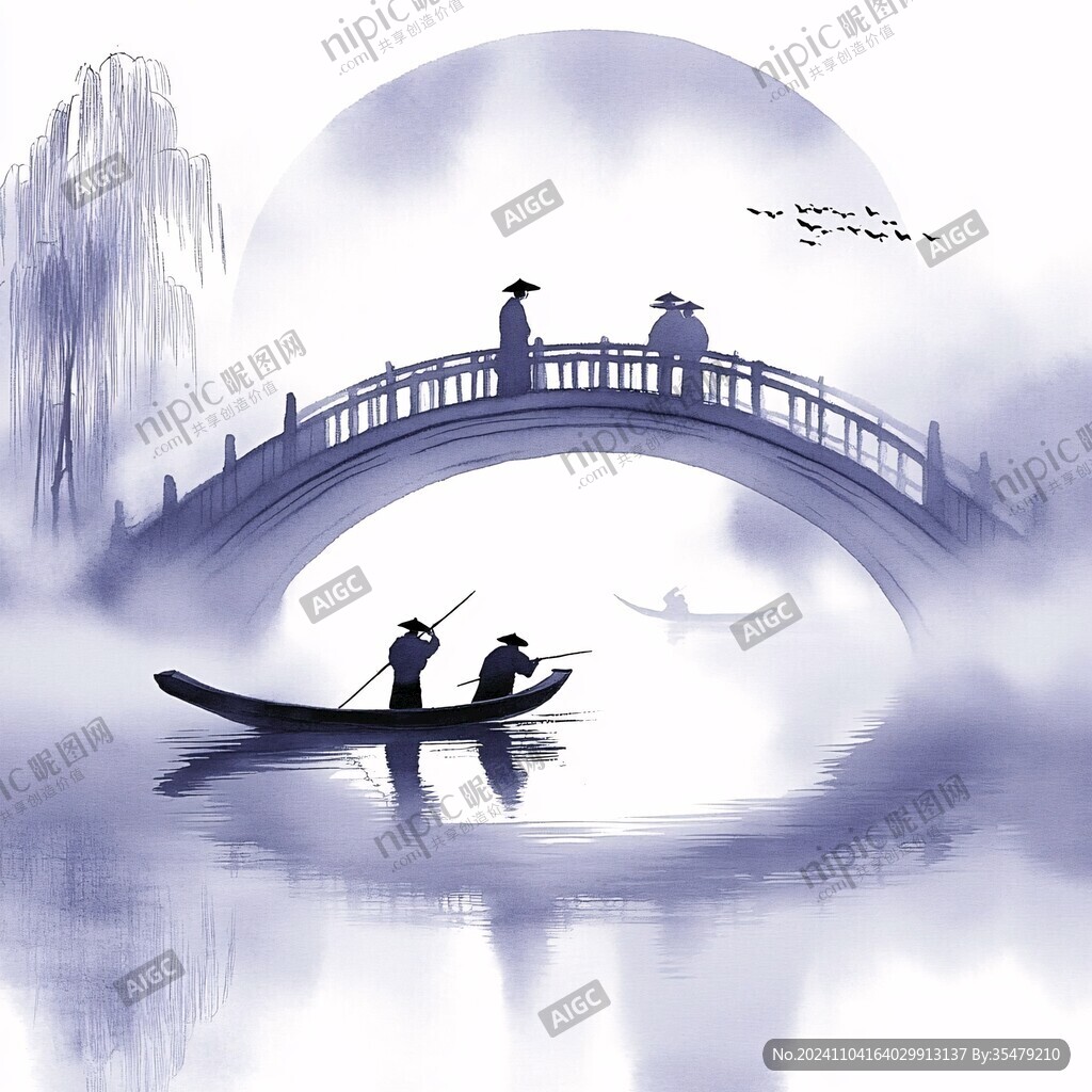 串月桥插画