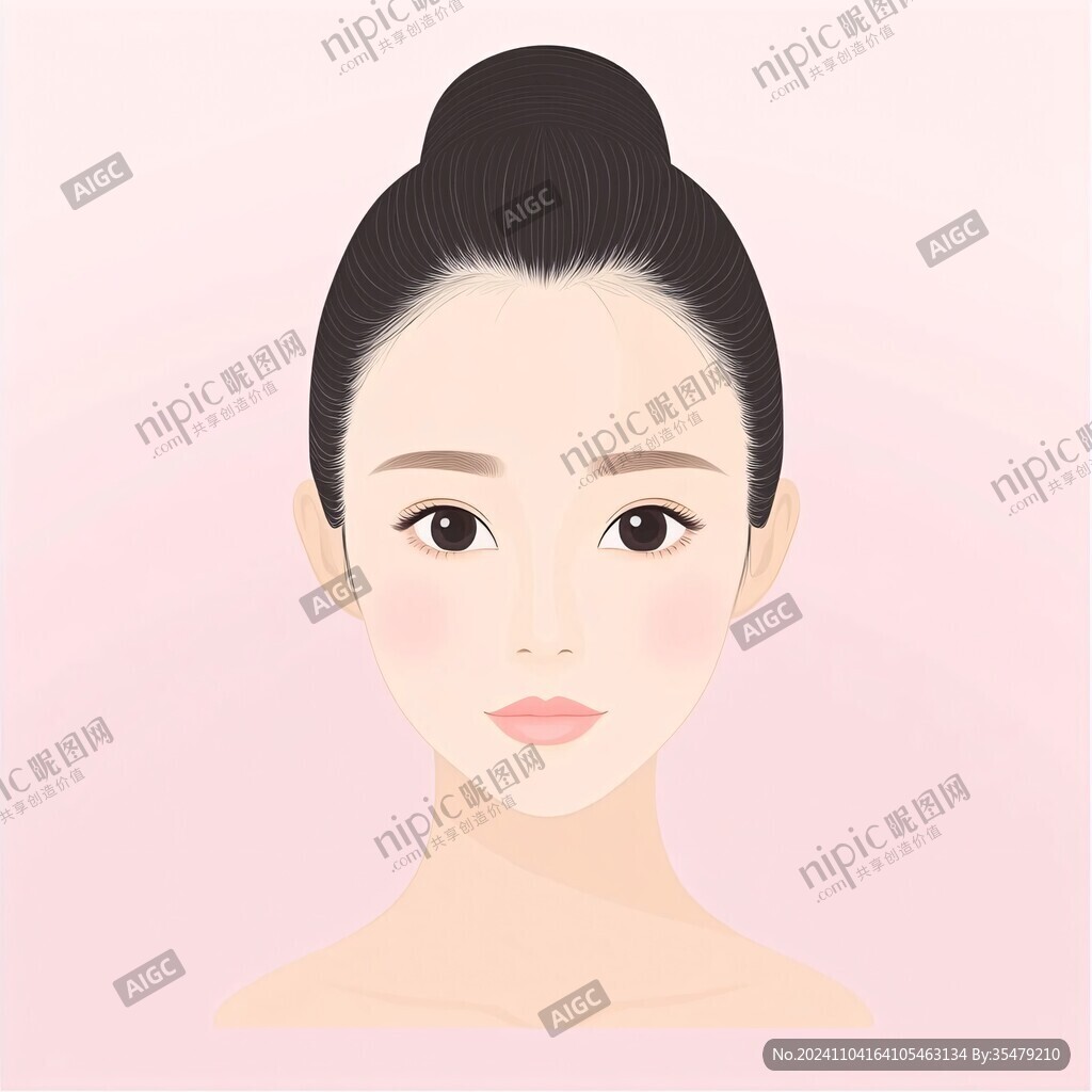美颜插画