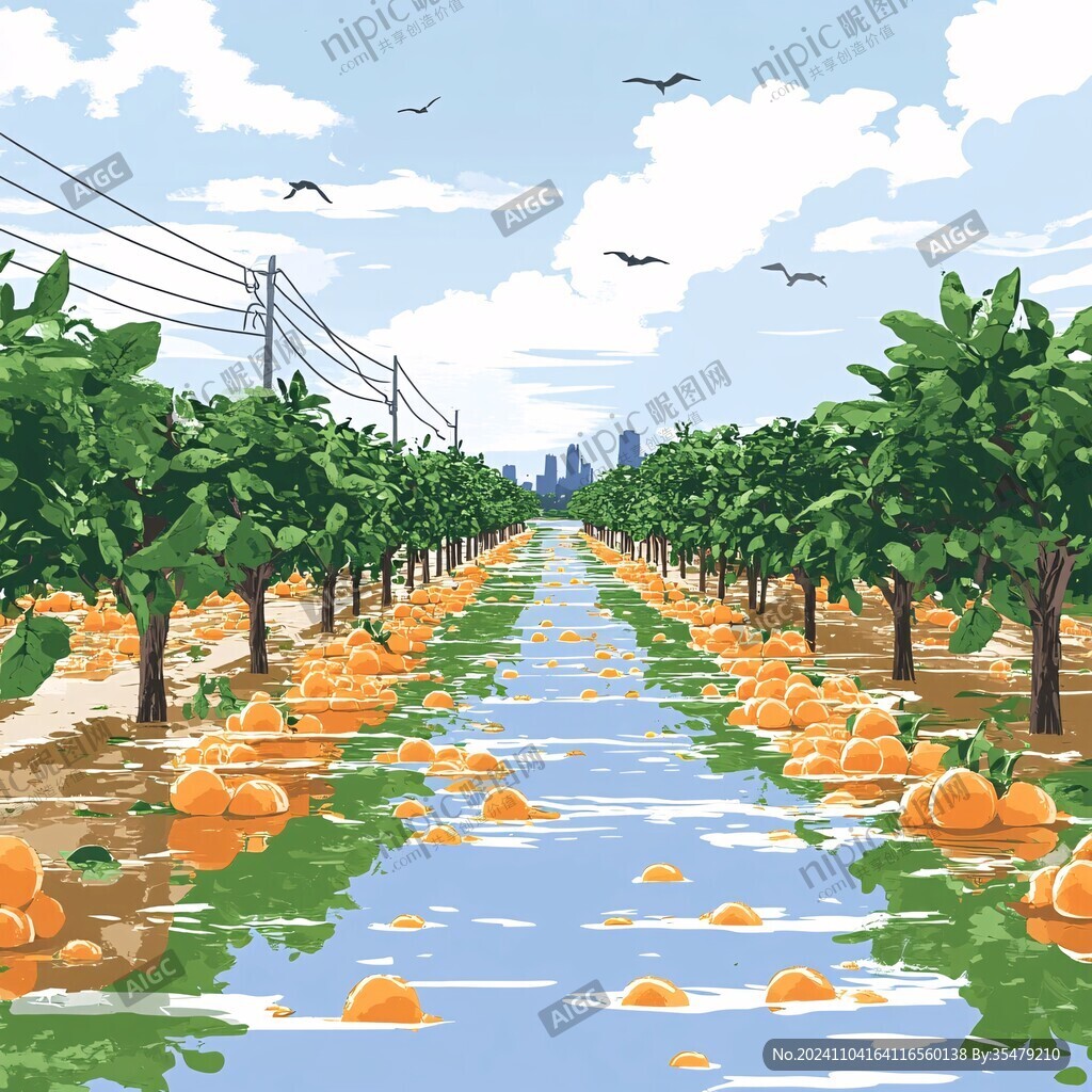 果场插画