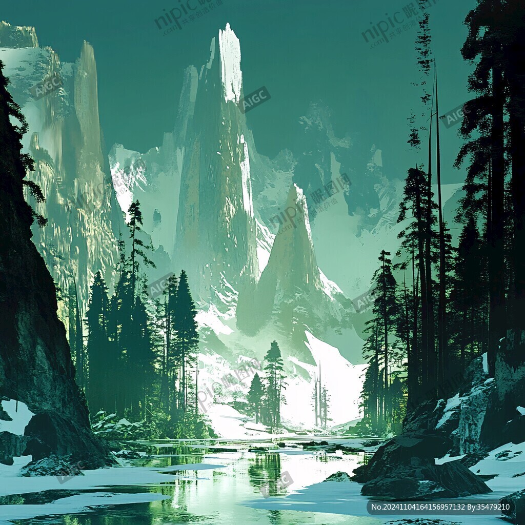 雪山原画