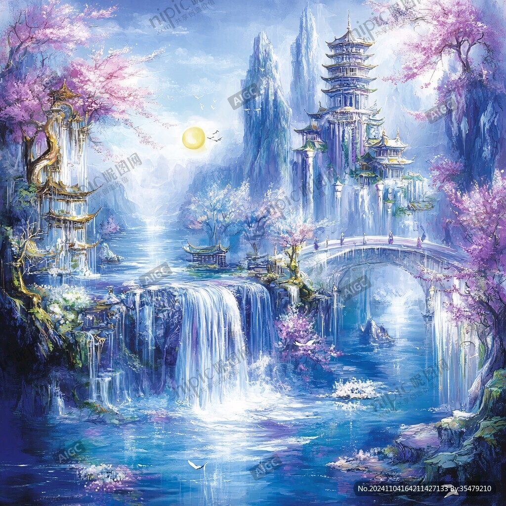 宫殿楼阁仙境仙人大殿