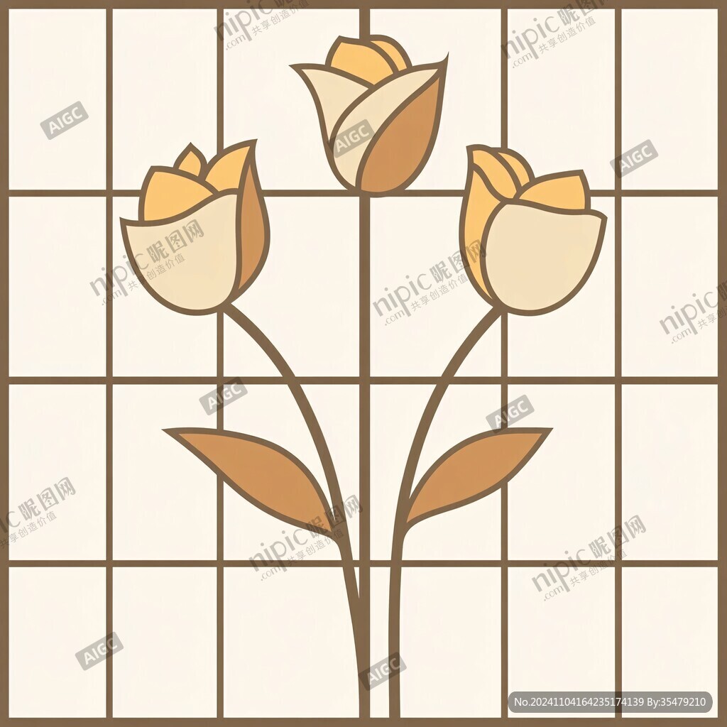 花开瓷砖玻璃