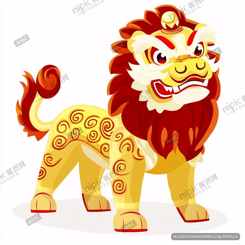 醒狮卡通元素