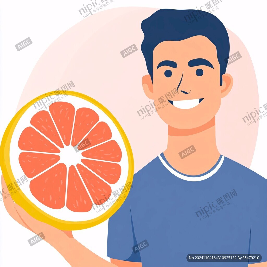 西柚插画