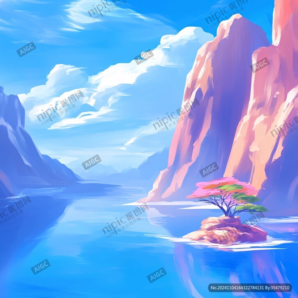 山河插画
