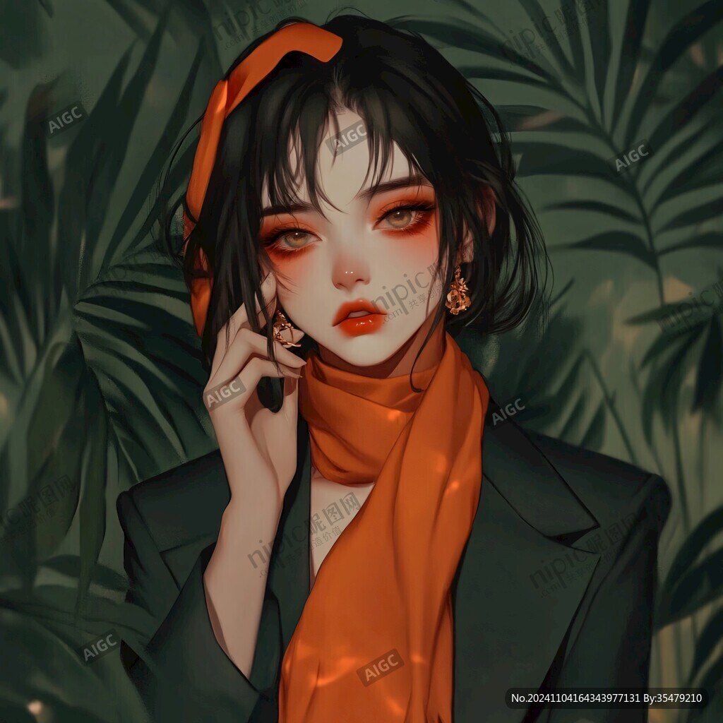 高级感女插画