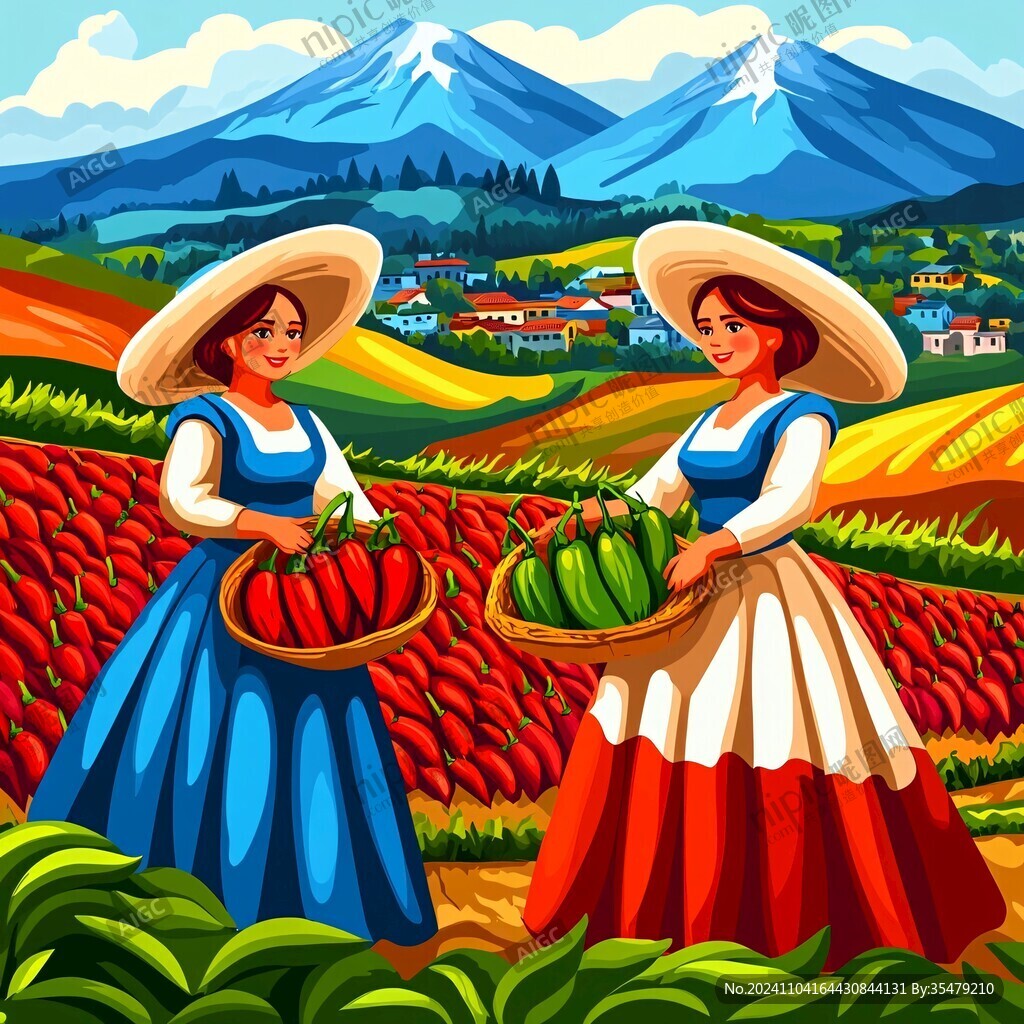 农妇插画设计