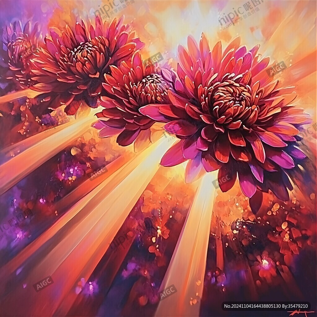 3d立体花卉油画
