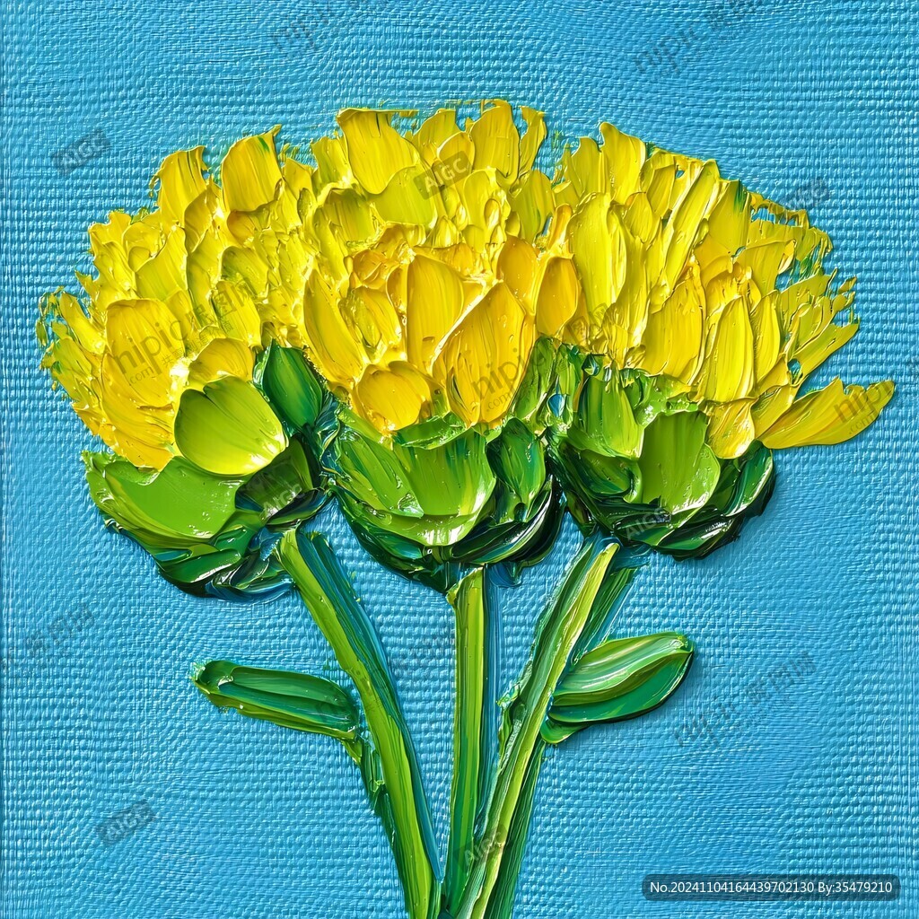 黄色鲜花挂画