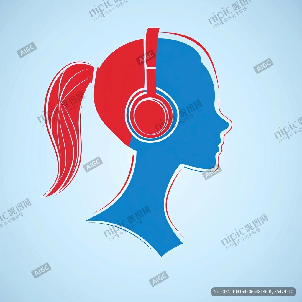听音乐插画