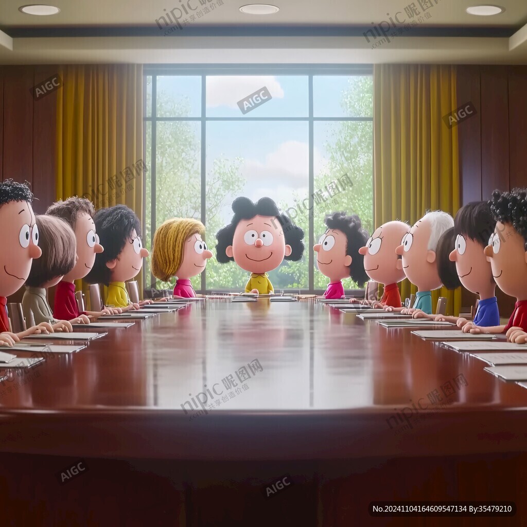 玩偶开会