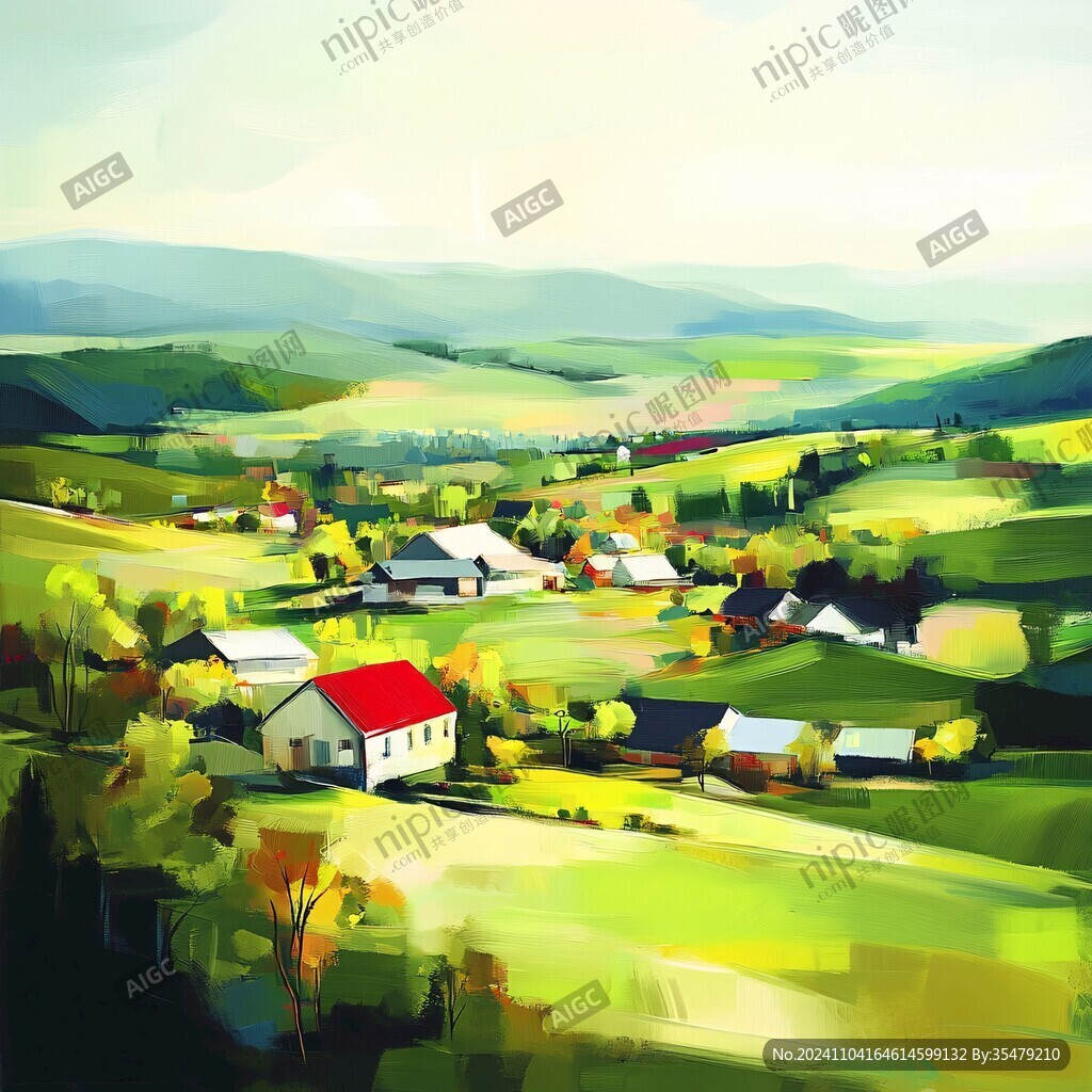 山村插画