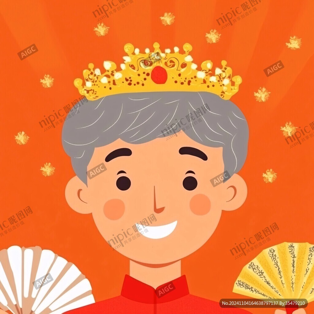卡通皇上插画