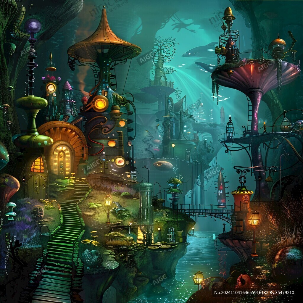 梦幻场景插画