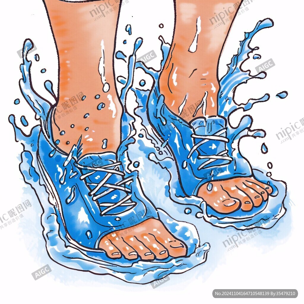 踩水