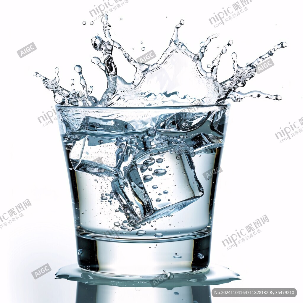 水花四溅的水杯