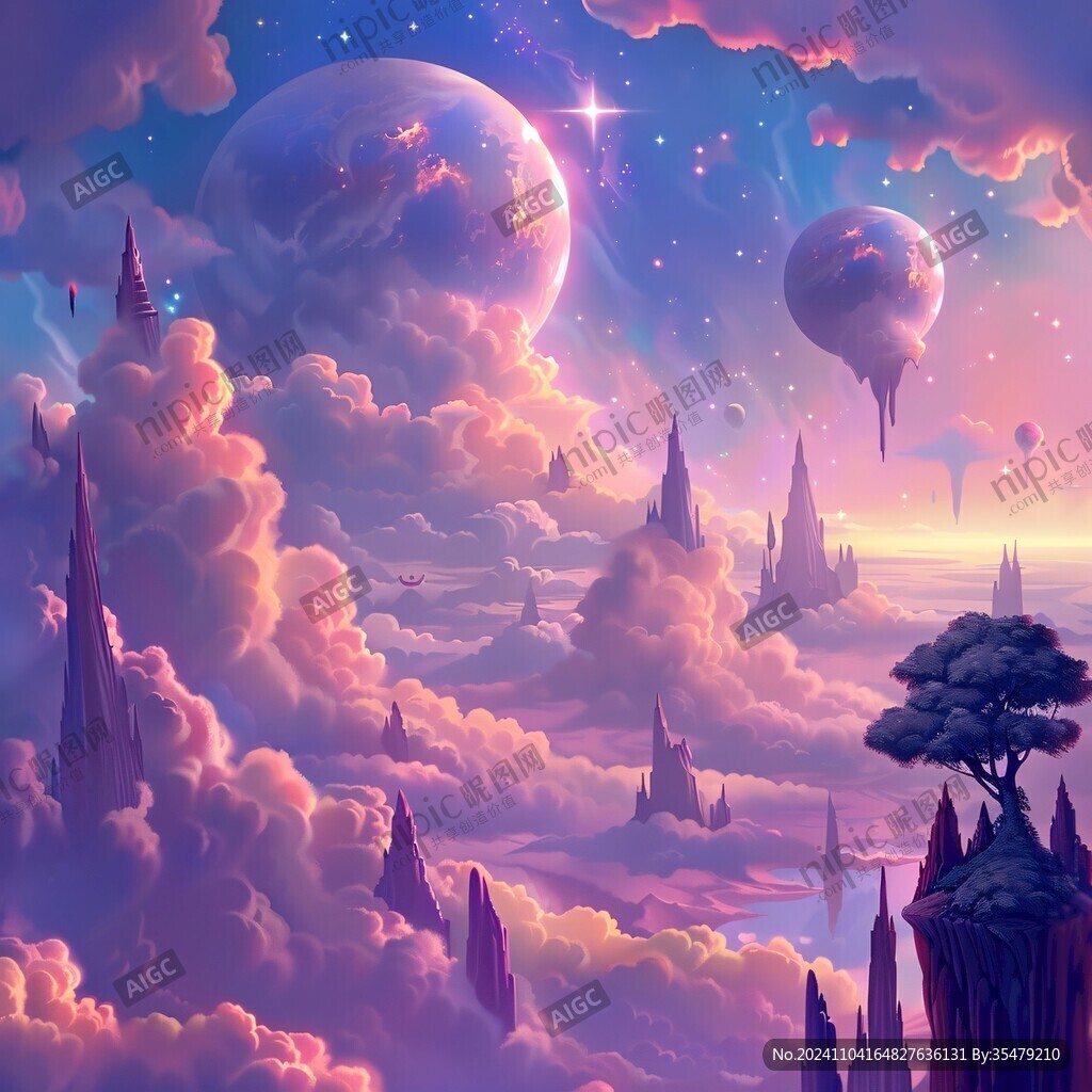 外星球幻想场景插画