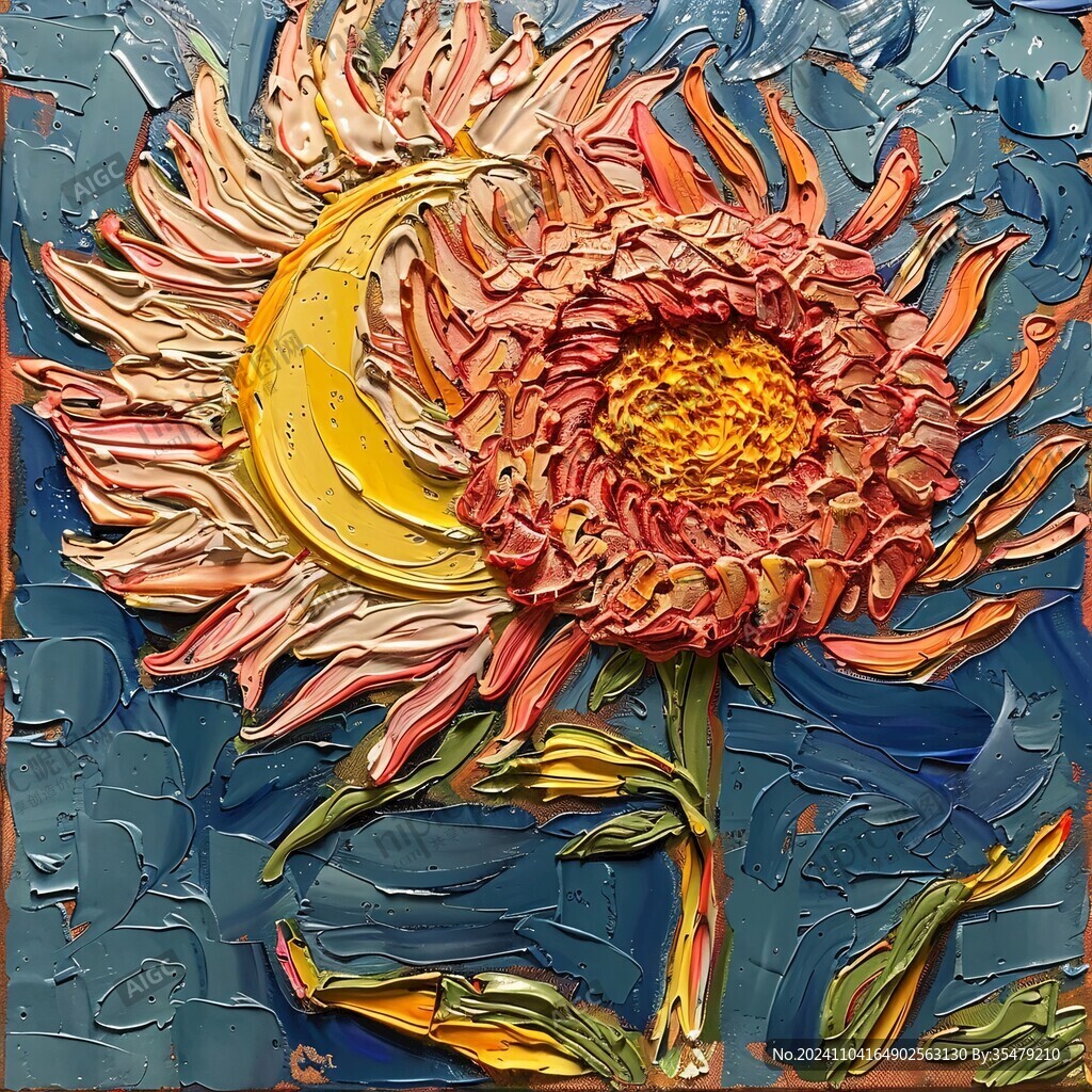 琉璃菊花浮雕