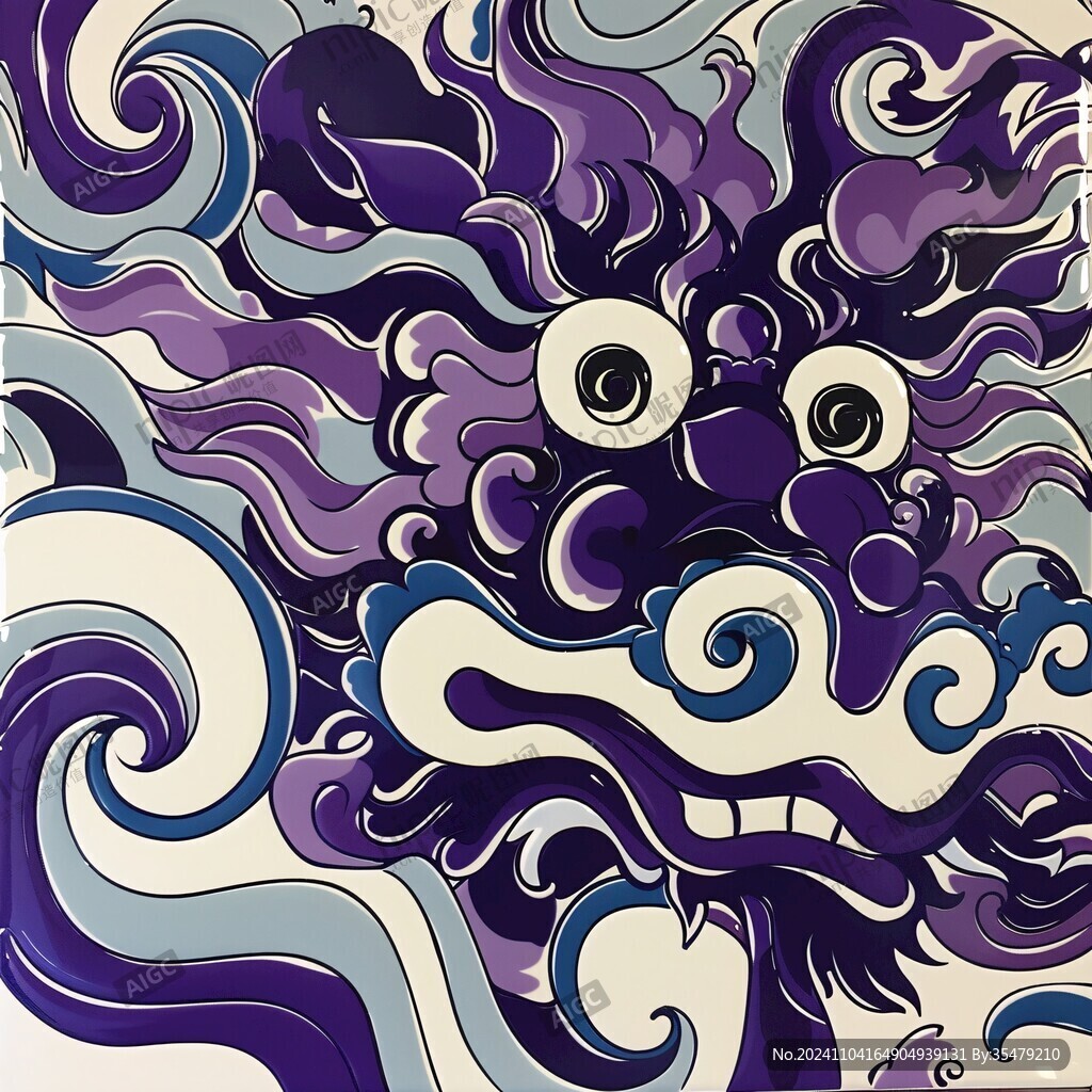 国潮龙插画文创插画