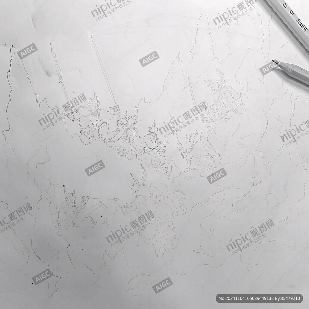 梅山港线稿