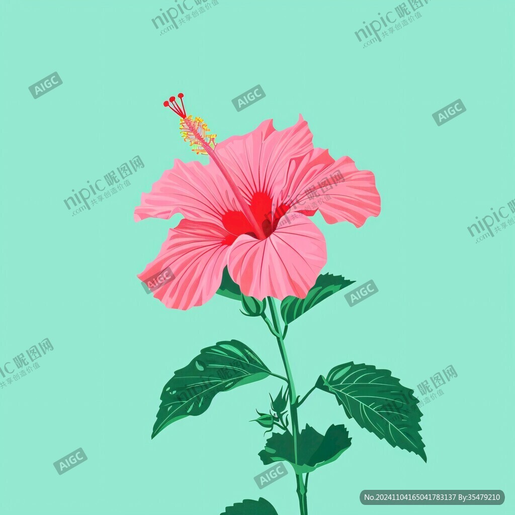扶桑花插画