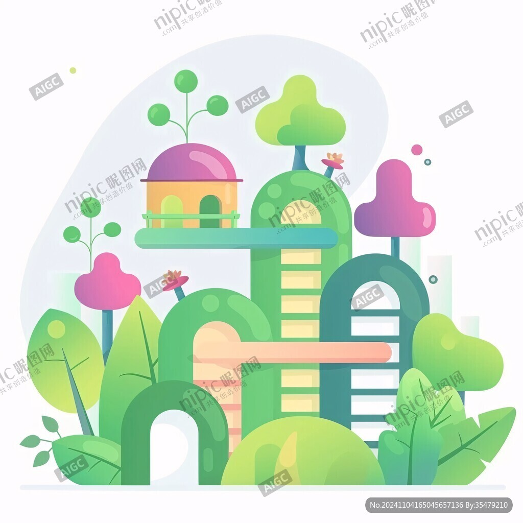 都市生态插画