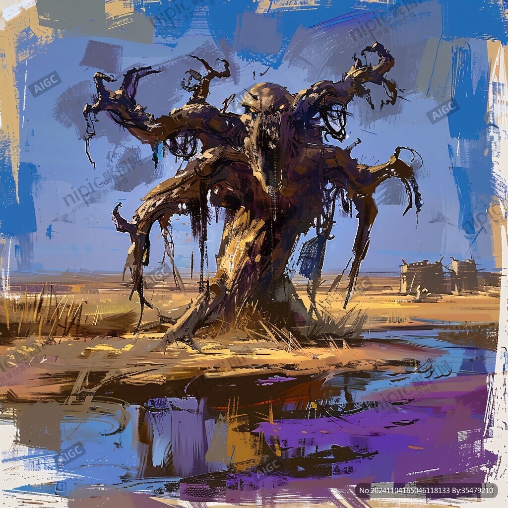 怪物场景插画