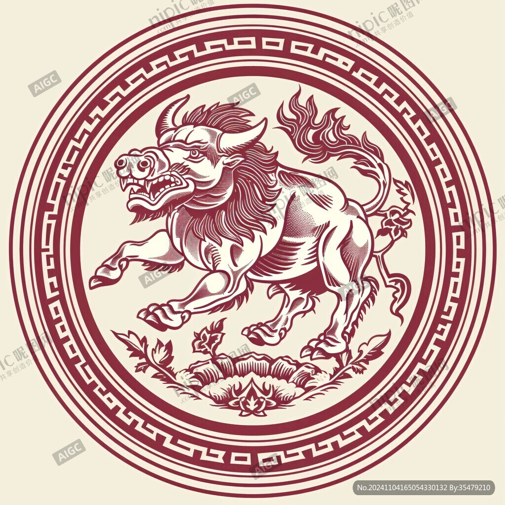 中式神兽图案