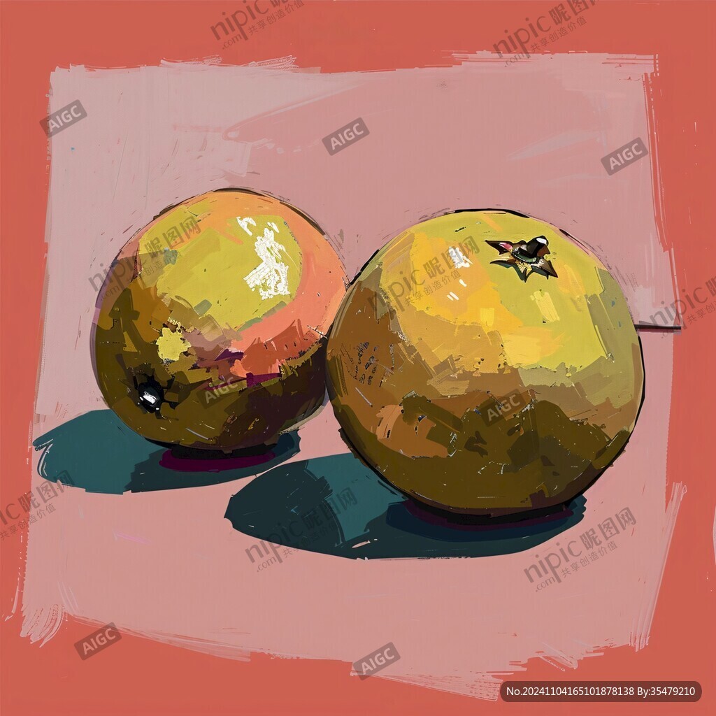 大红柑插画