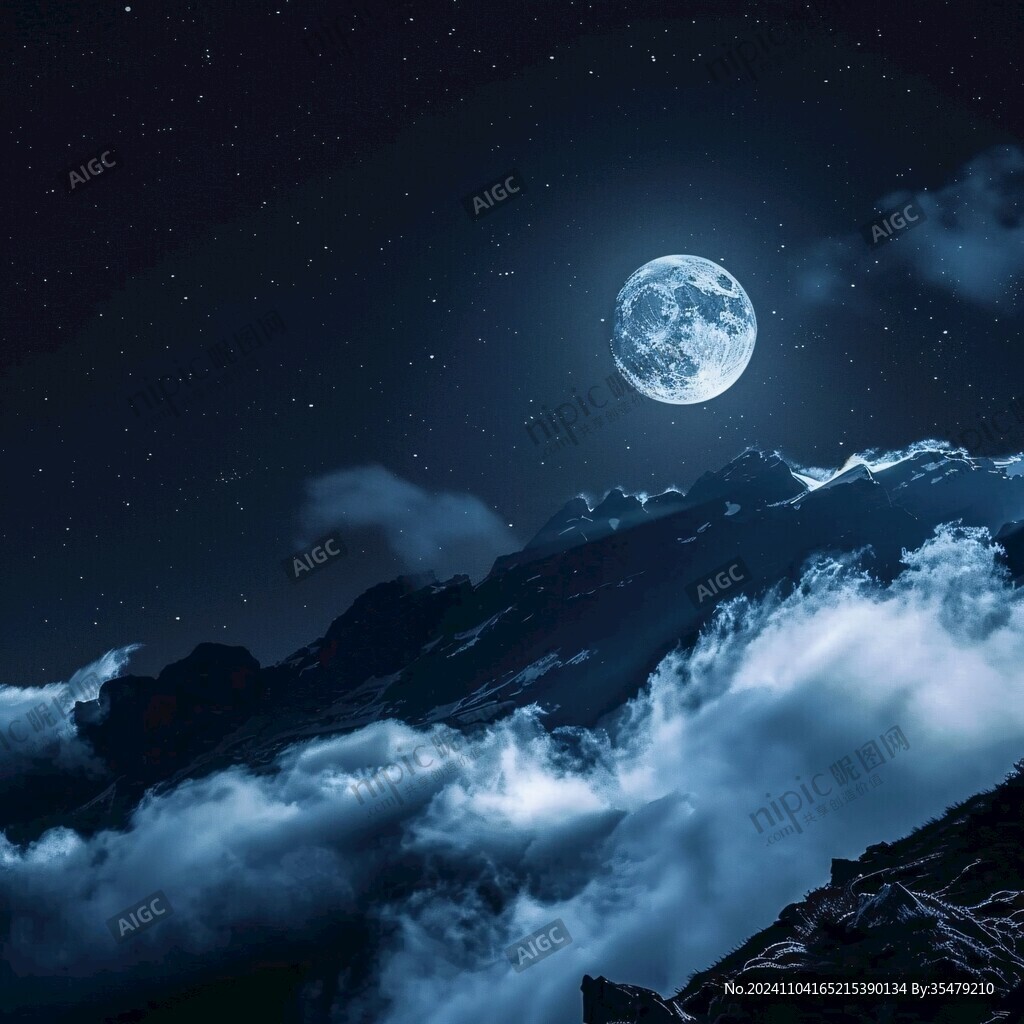 蓝月夜梦幻唯美奇幻