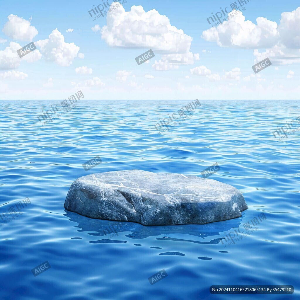 浮出水面的石头