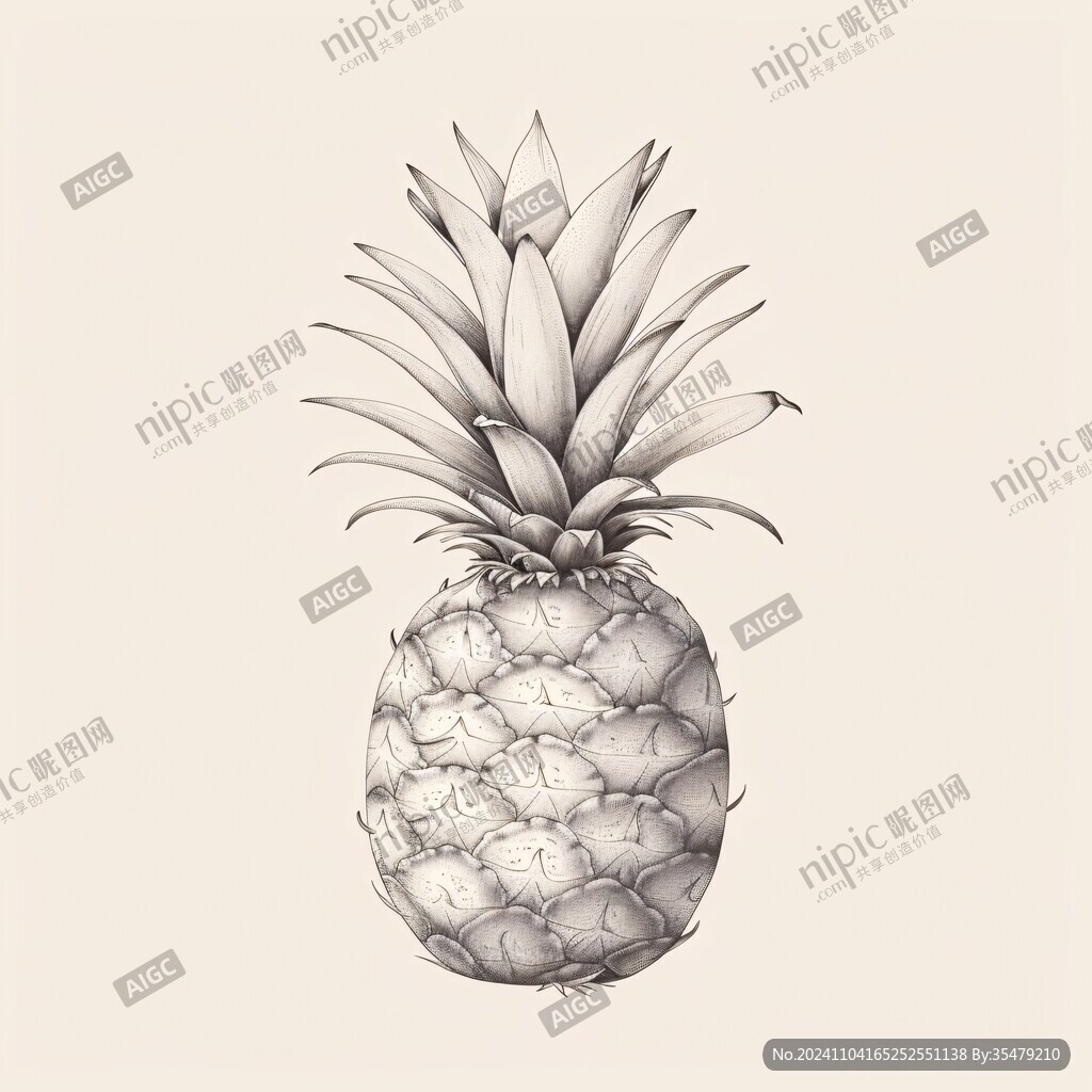 手绘菠萝凤梨