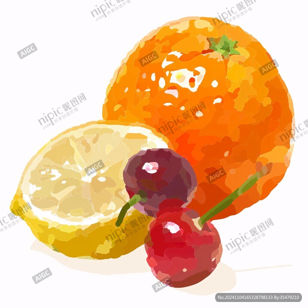 凉果果物插画
