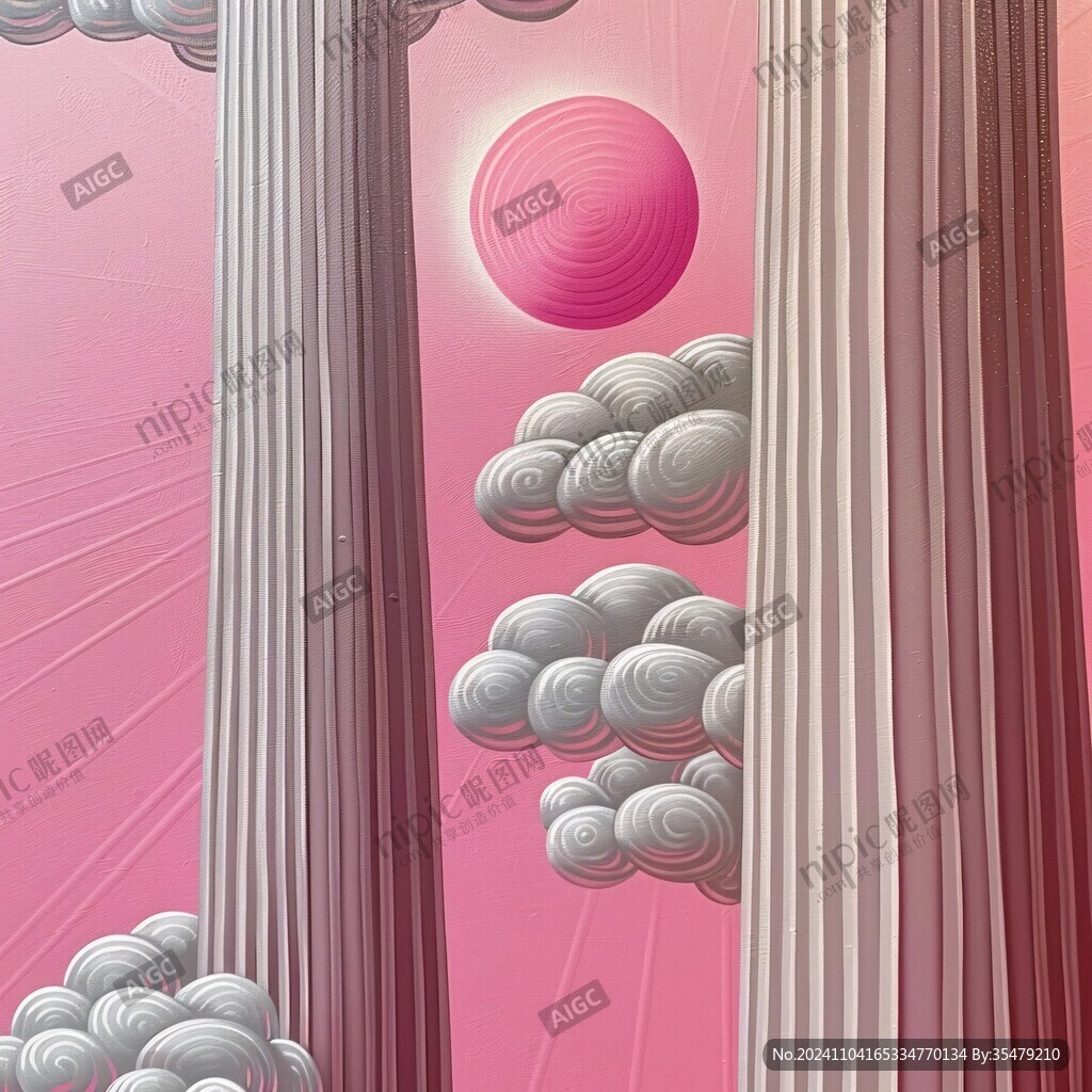 粉色奇幻超现实景观