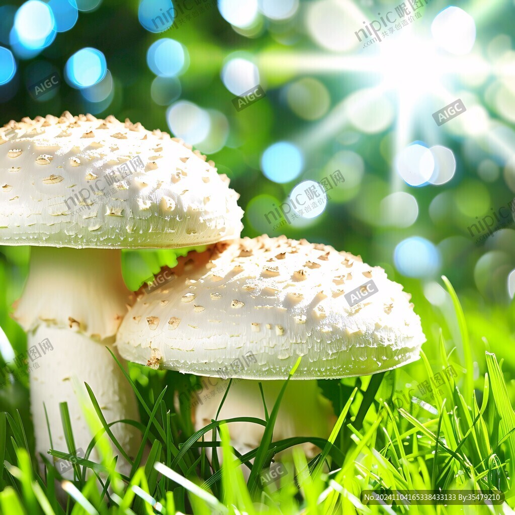 阳光草地蘑菇