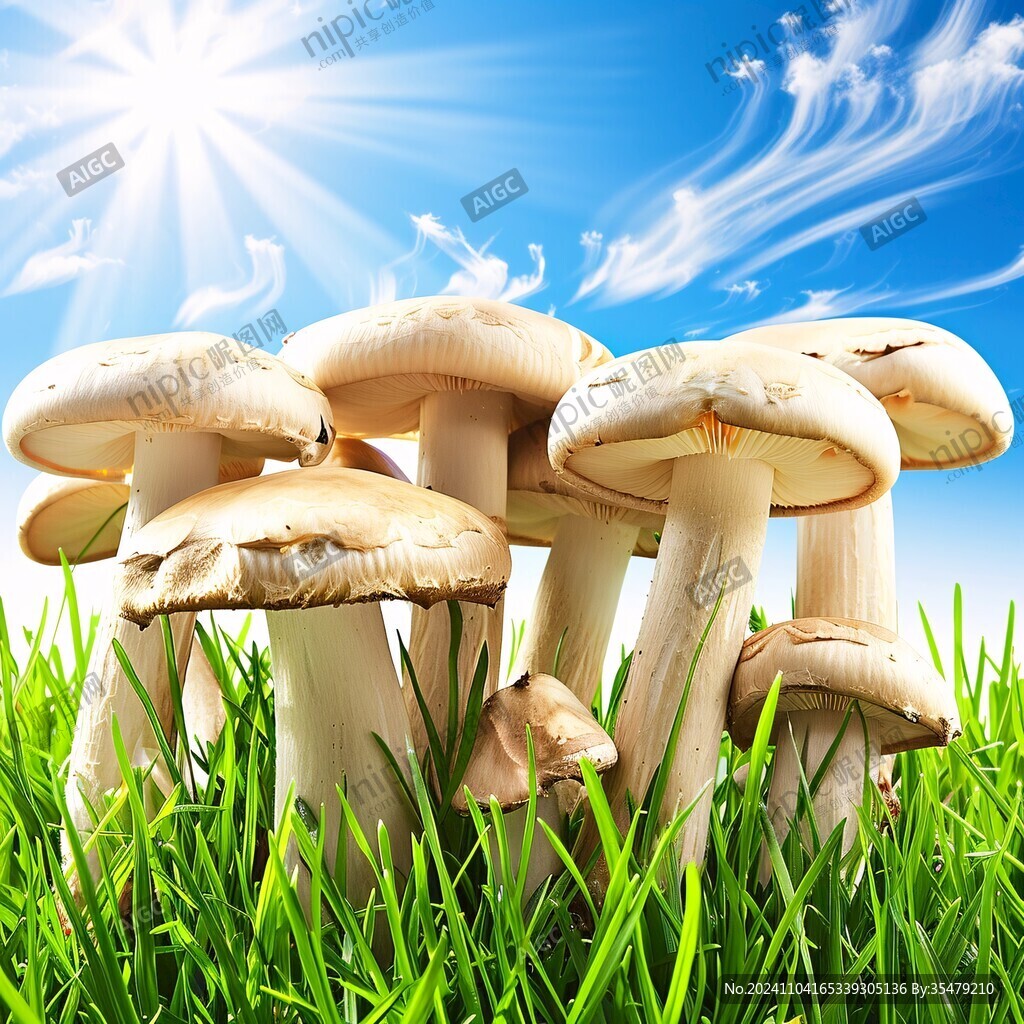 阳光草地蘑菇