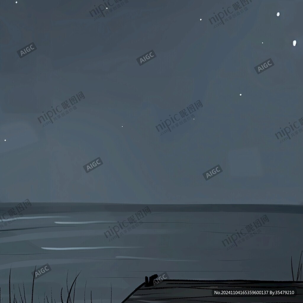 深夜的海面
