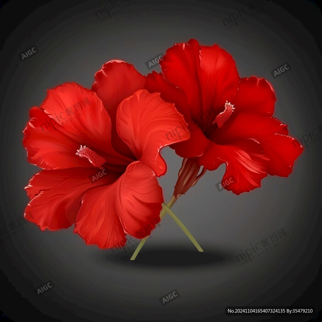 红色朱槿花