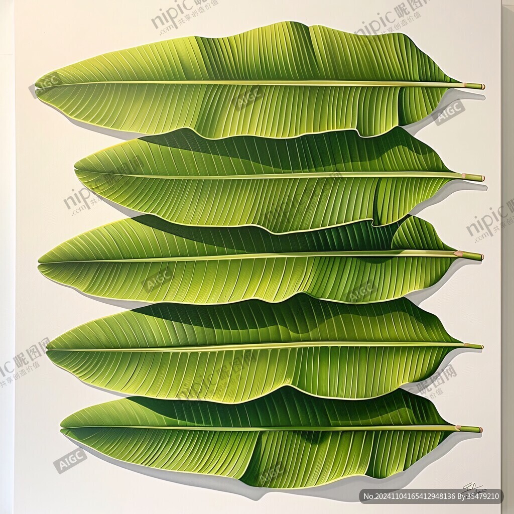 芭蕉叶元素装饰画