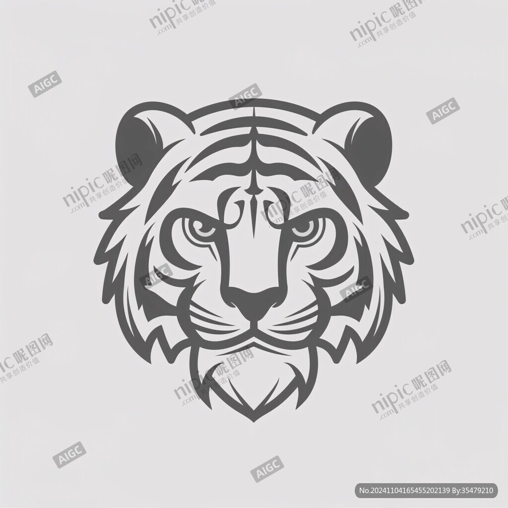 手绘老虎logo