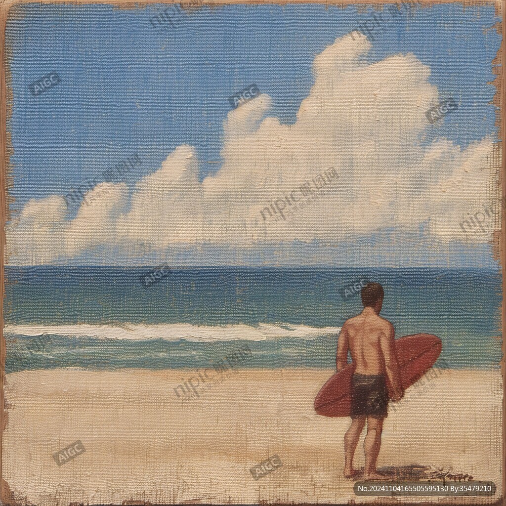 海边画