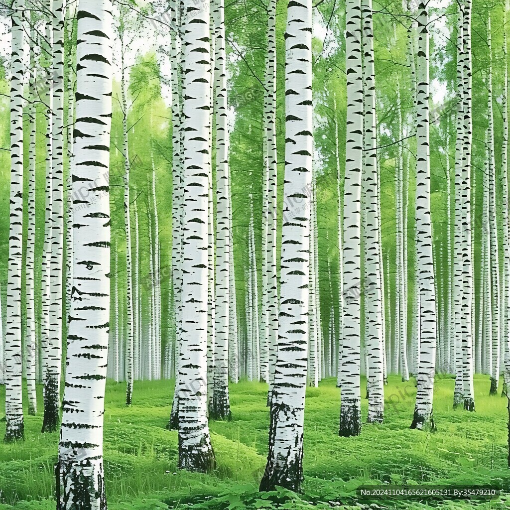 高清白桦树