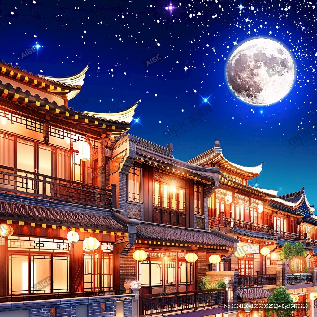 中式夜景
