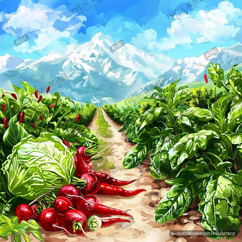 手绘菜地