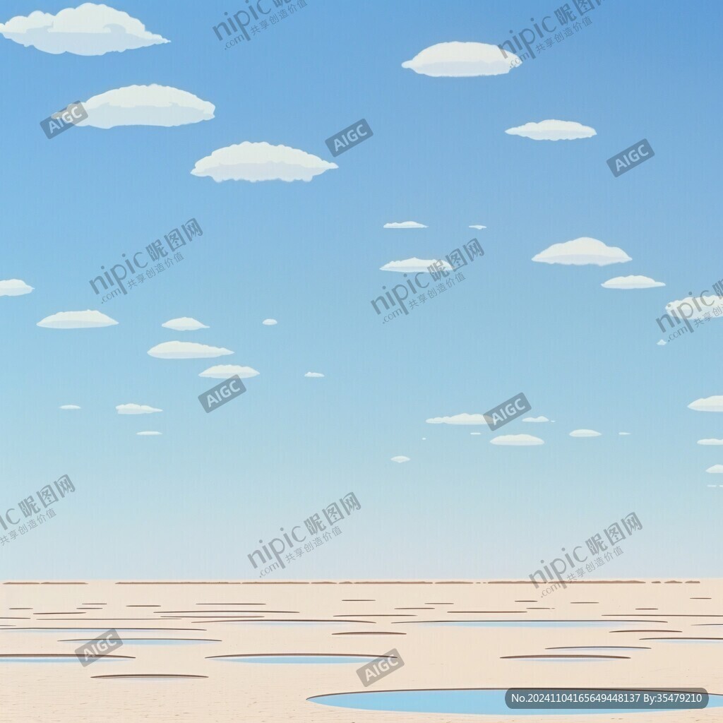 海边天空插画