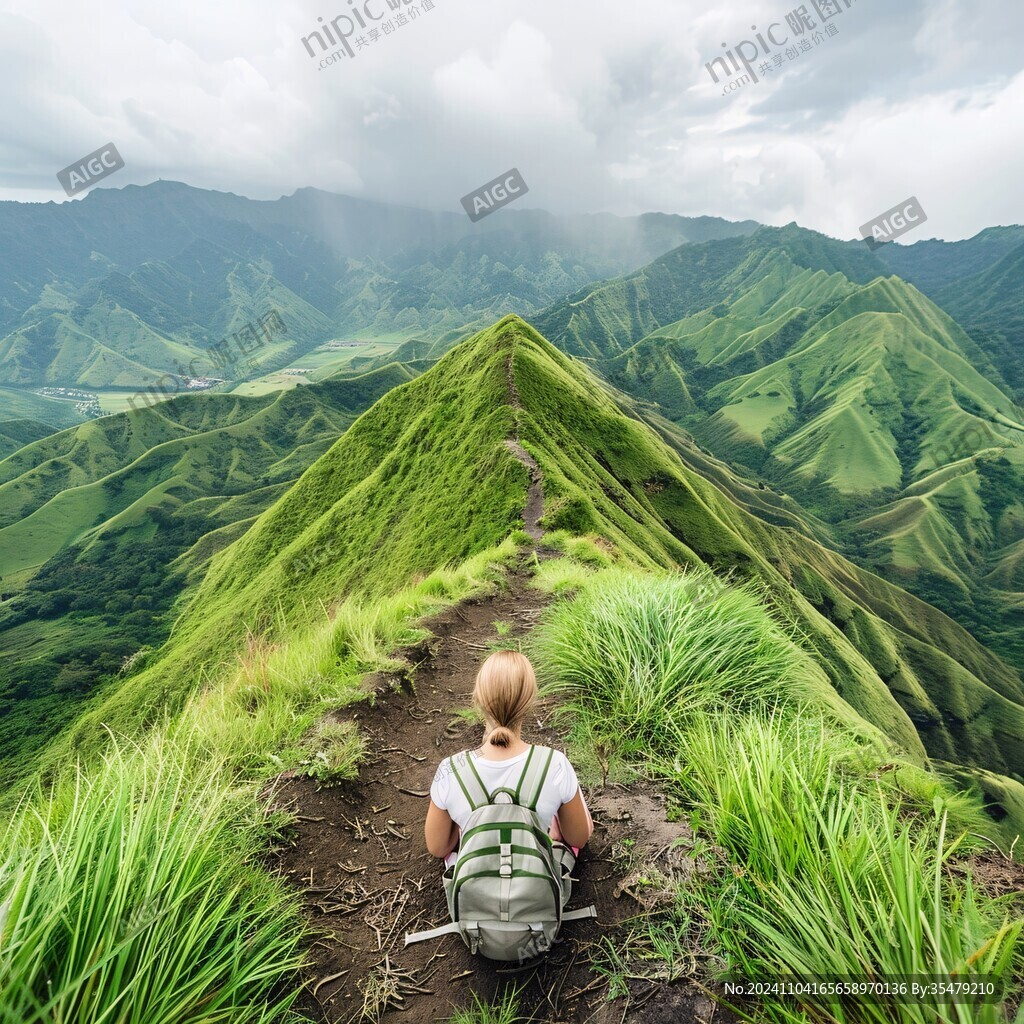 登山步道背景