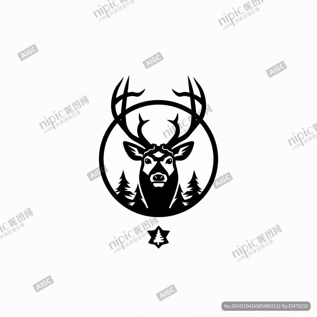 驯鹿角logo