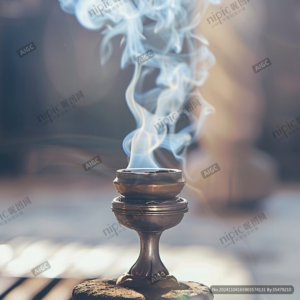 香炉香火缭绕